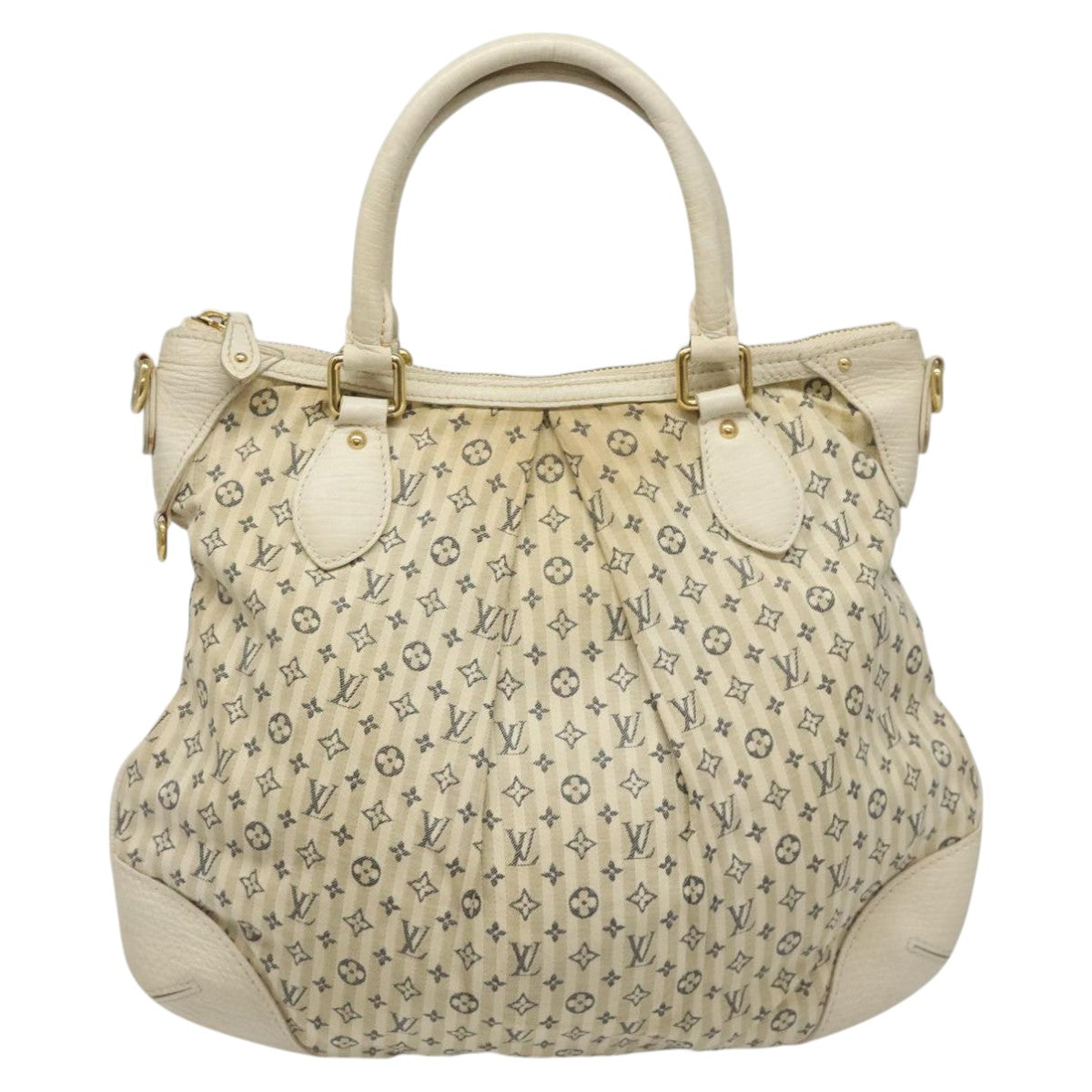 LOUIS VUITTON Monogram Mini Lin Croisette Marina PM Bag Beige M95494 Auth 112135