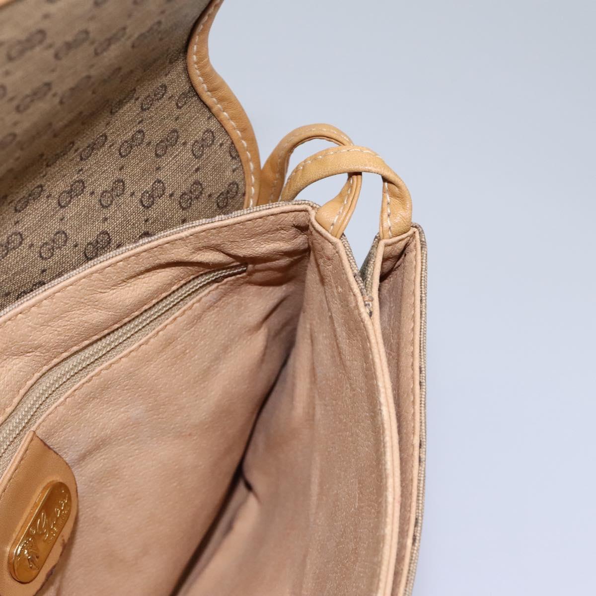 GUCCI Micro GG Supreme Shoulder Bag PVC Beige Brown gold 007 92 5548 Auth 112193