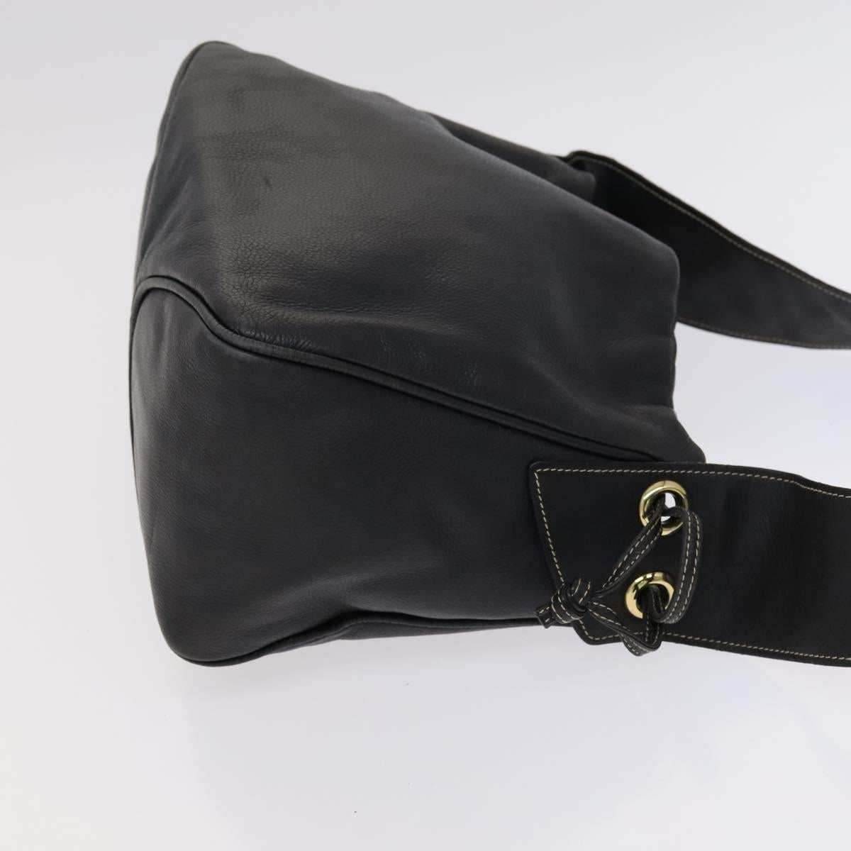 BURBERRY Shoulder Black Label Business Bag 2Set Blue Black Auth 112221