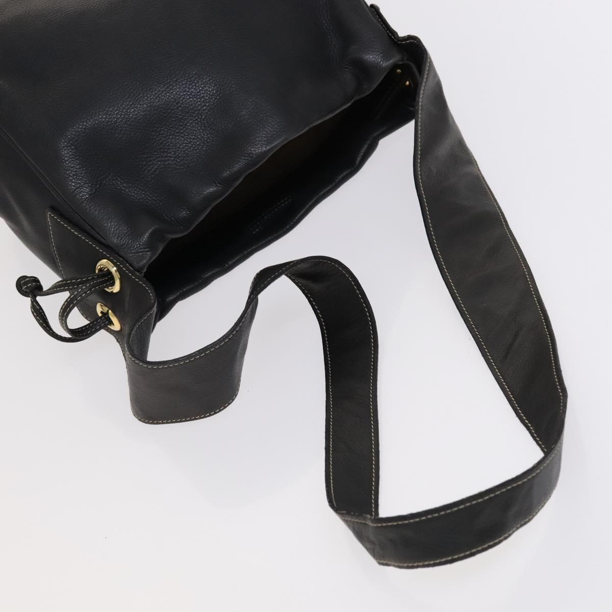 BURBERRY Shoulder Black Label Business Bag 2Set Blue Black Auth 112221