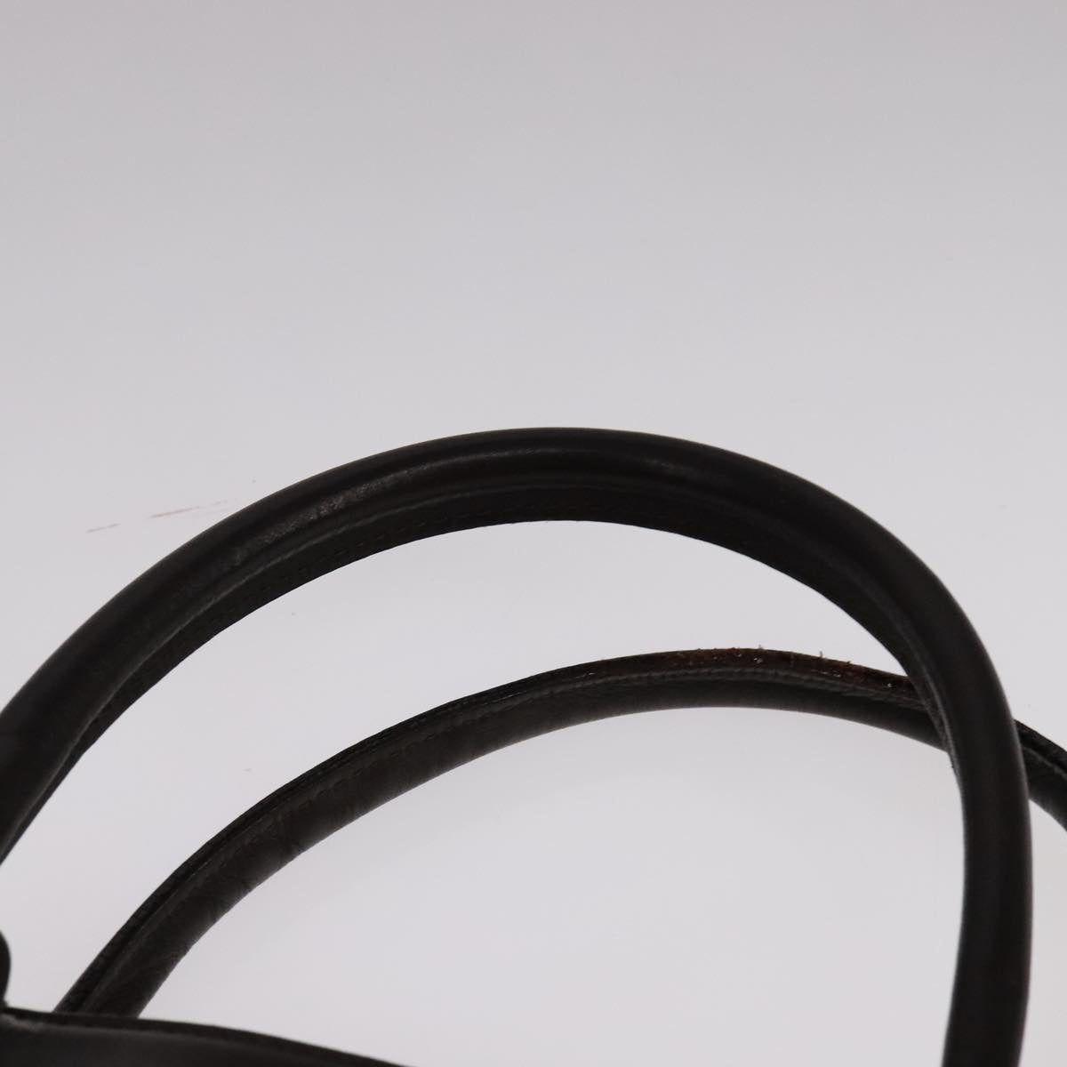 BURBERRY Nova Check Hand Bag Canvas Leather Beige Brown Silver Auth 112330