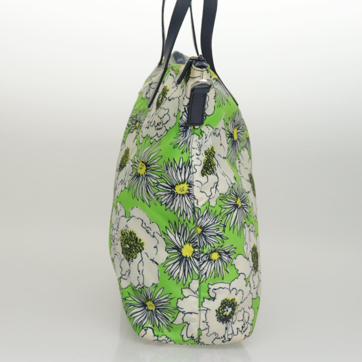 PRADA Hand Bag Nylon 2way Green Auth 112380