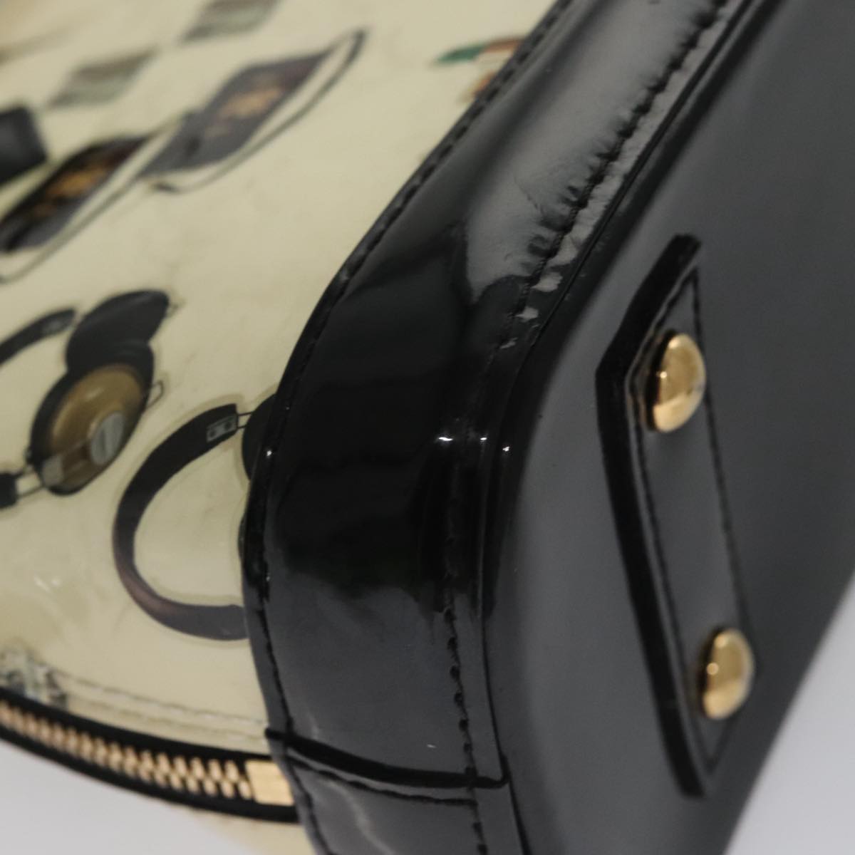 LOUIS VUITTON Vernis Nicolas Ghesquière Alma BB Hand Bag 2way M50419 Auth 112405