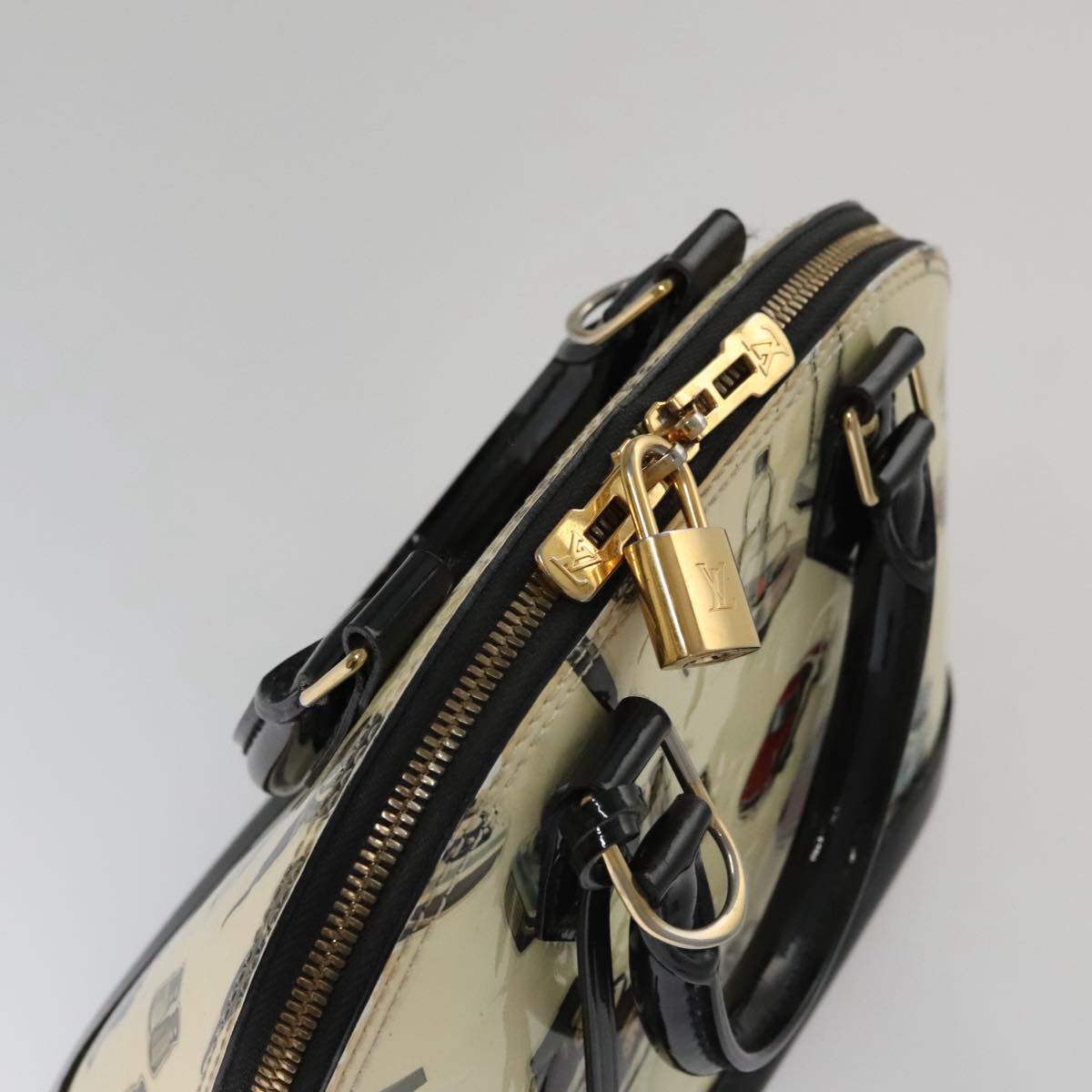 LOUIS VUITTON Vernis Nicolas Ghesquière Alma BB Hand Bag 2way M50419 Auth 112405