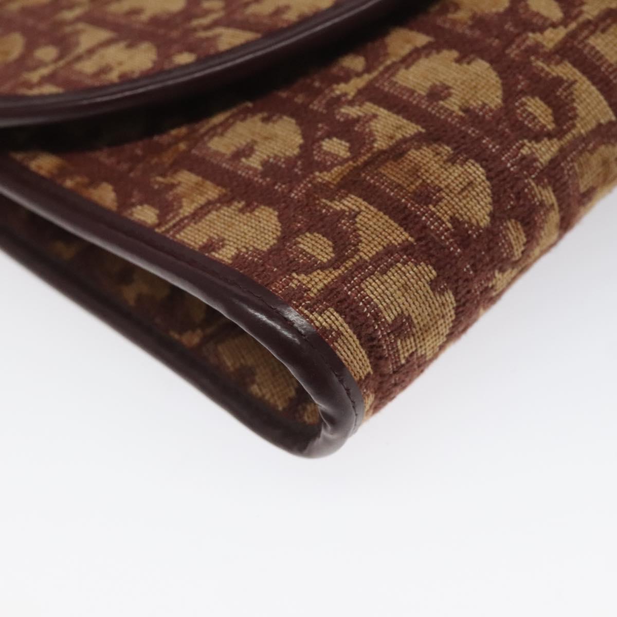 Christian Dior Trotter Canvas Shoulder Bag Red Auth 112495