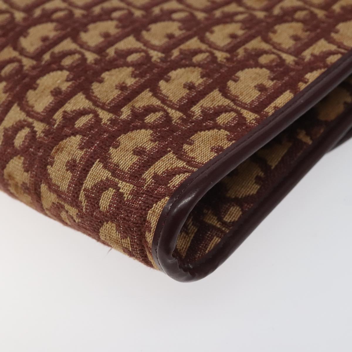 Christian Dior Trotter Canvas Shoulder Bag Red Auth 112495