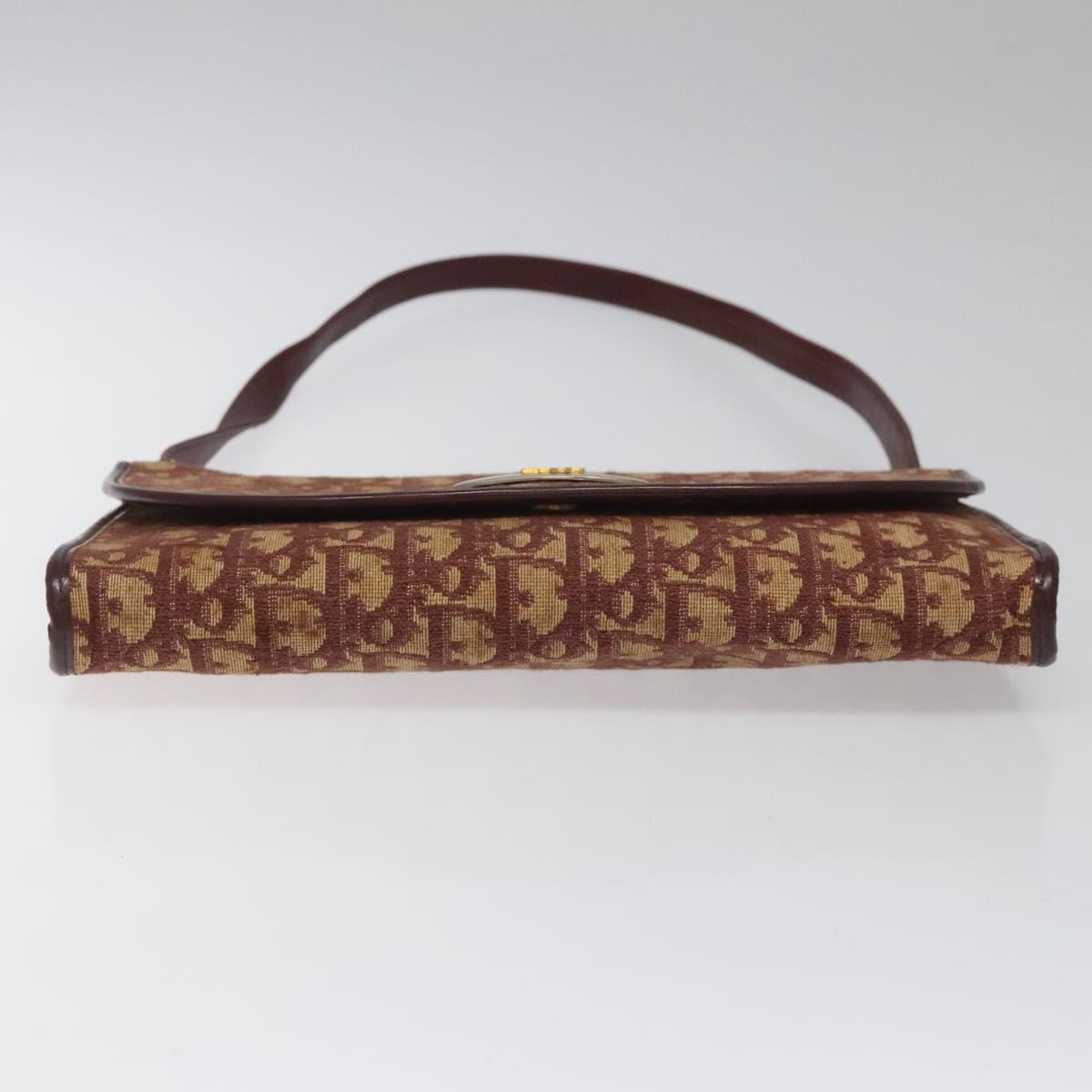 Christian Dior Trotter Canvas Shoulder Bag Red Auth 112495