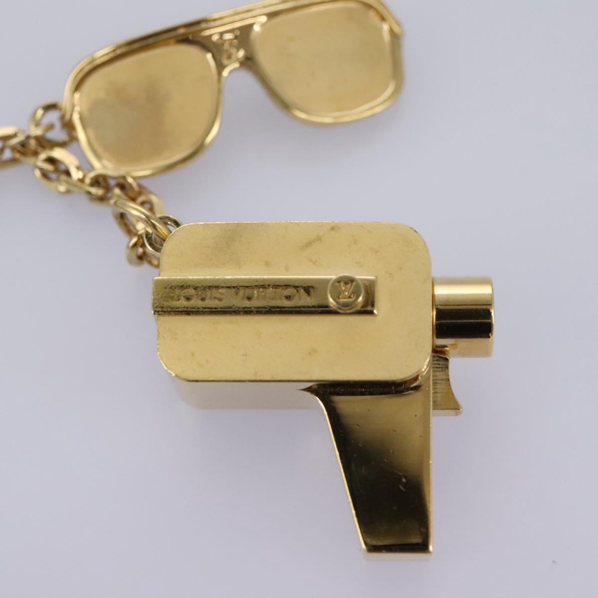 LOUIS VUITTON Porte Cles Cannes Key Holder metal Gold M65383 LV Auth 112527