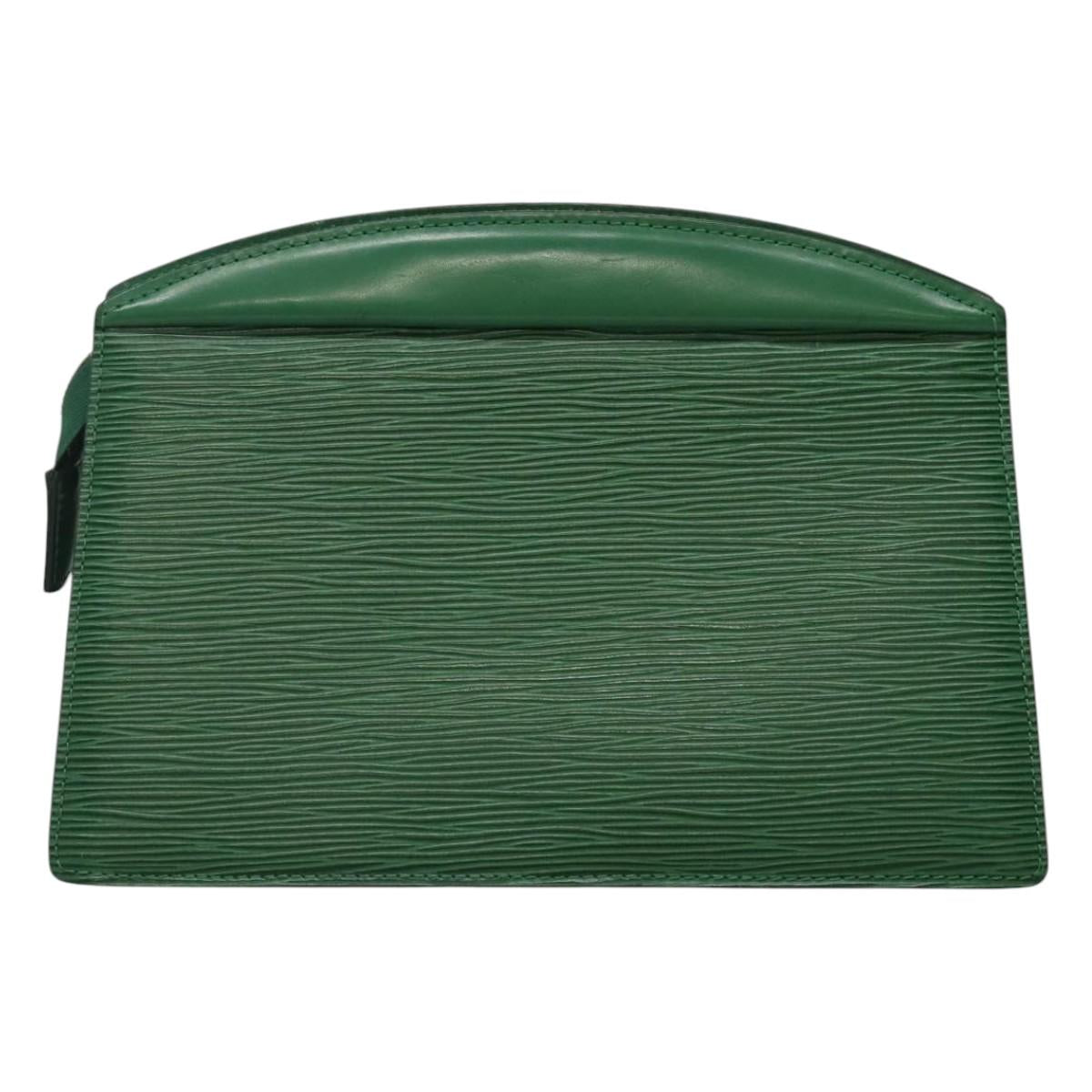 LOUIS VUITTON Epi Trousse Crete Pouch Green M48404 LV Auth 112588