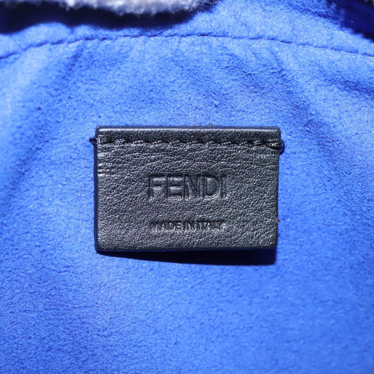 FENDI Zucca Canvas Shoulder Bag Multicolor Black Auth 112594A