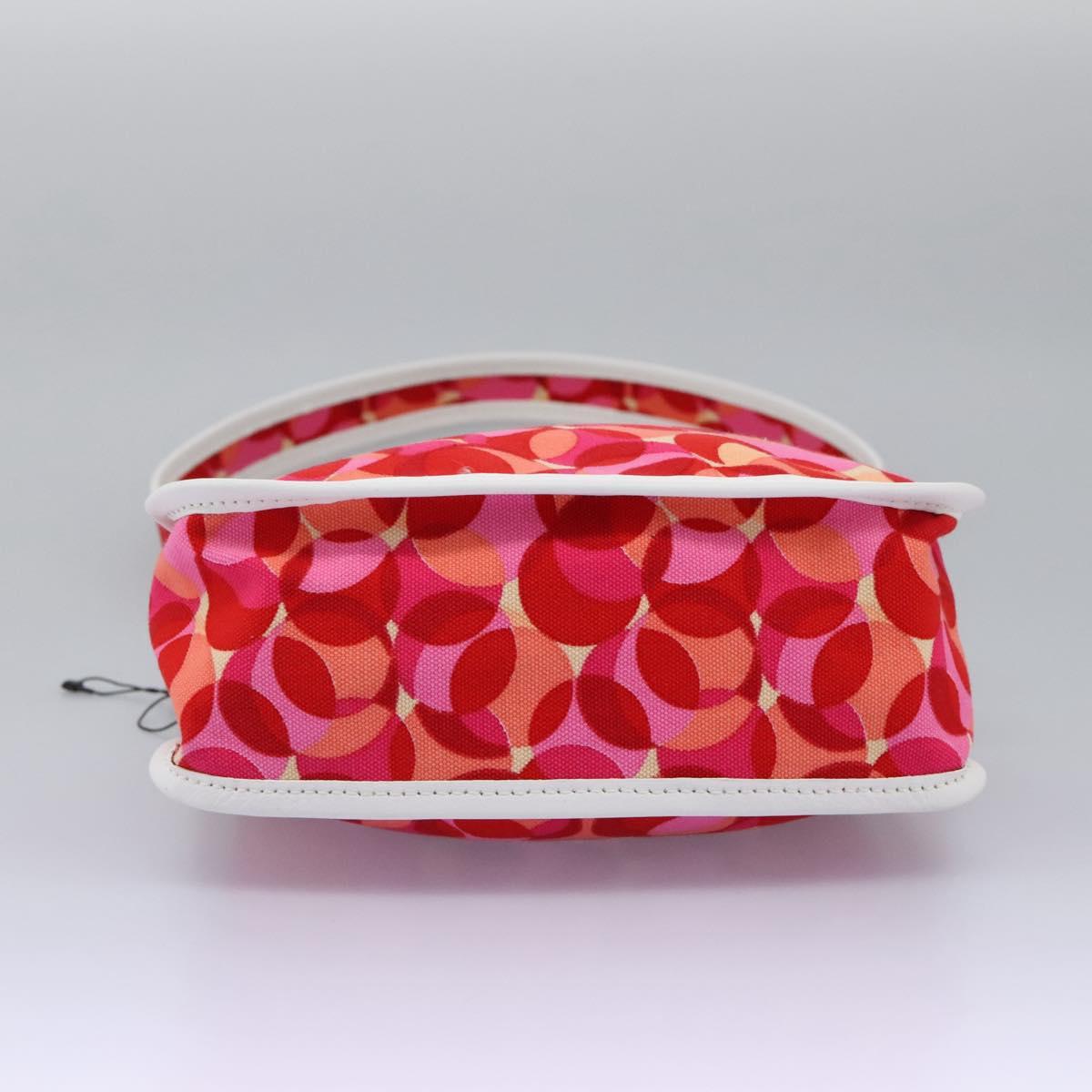 CELINE Shoulder Bag Canvas Pink Auth 112601