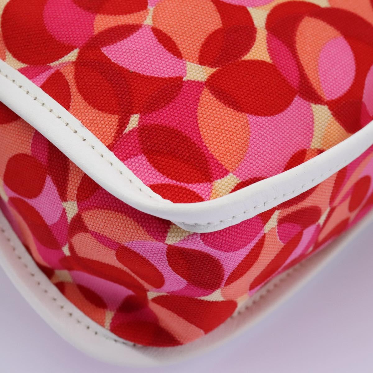 CELINE Shoulder Bag Canvas Pink Auth 112601