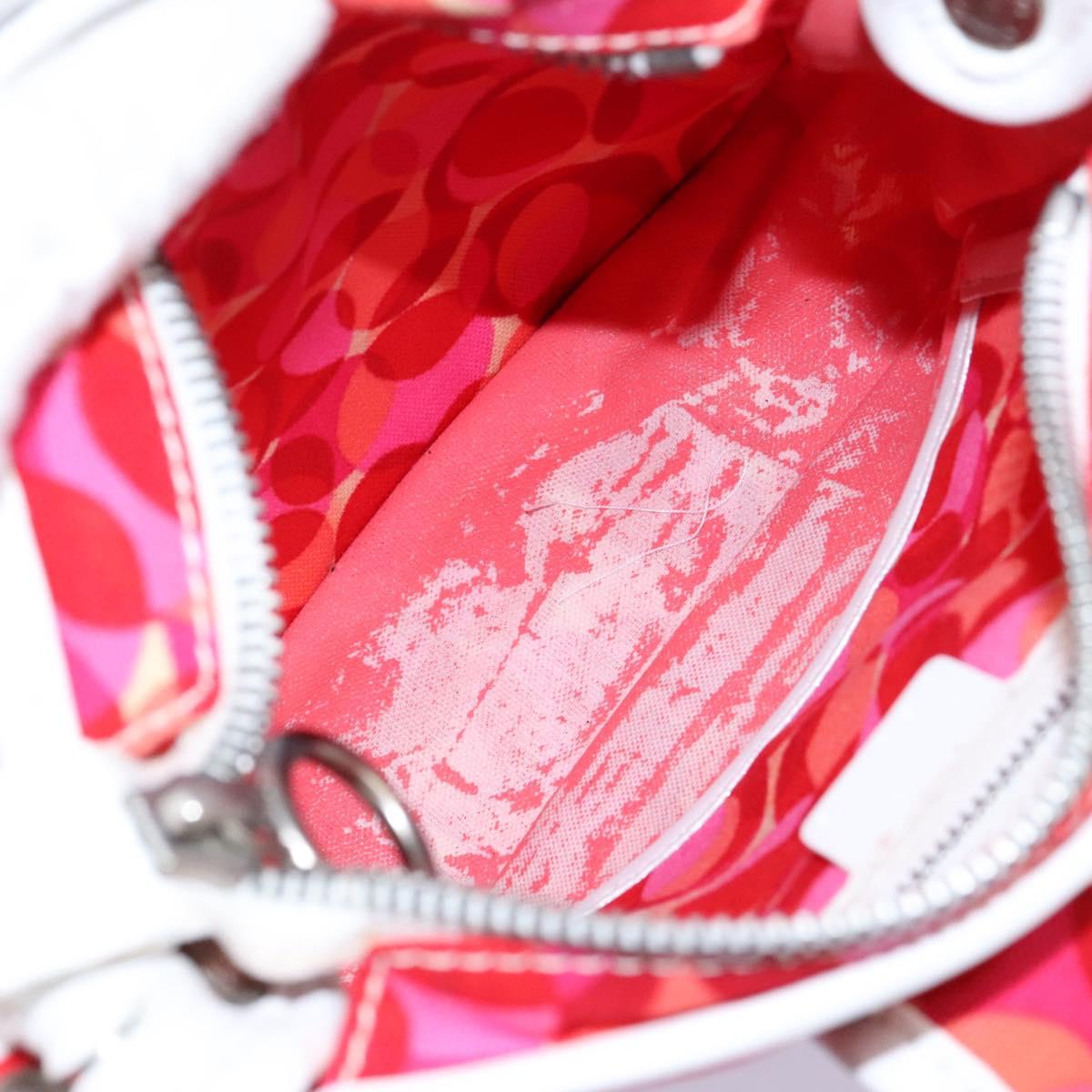 CELINE Shoulder Bag Canvas Pink Auth 112601