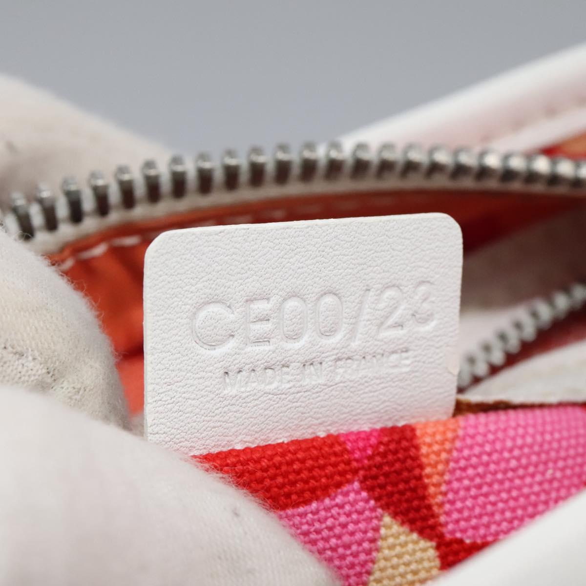 CELINE Shoulder Bag Canvas Pink Auth 112601