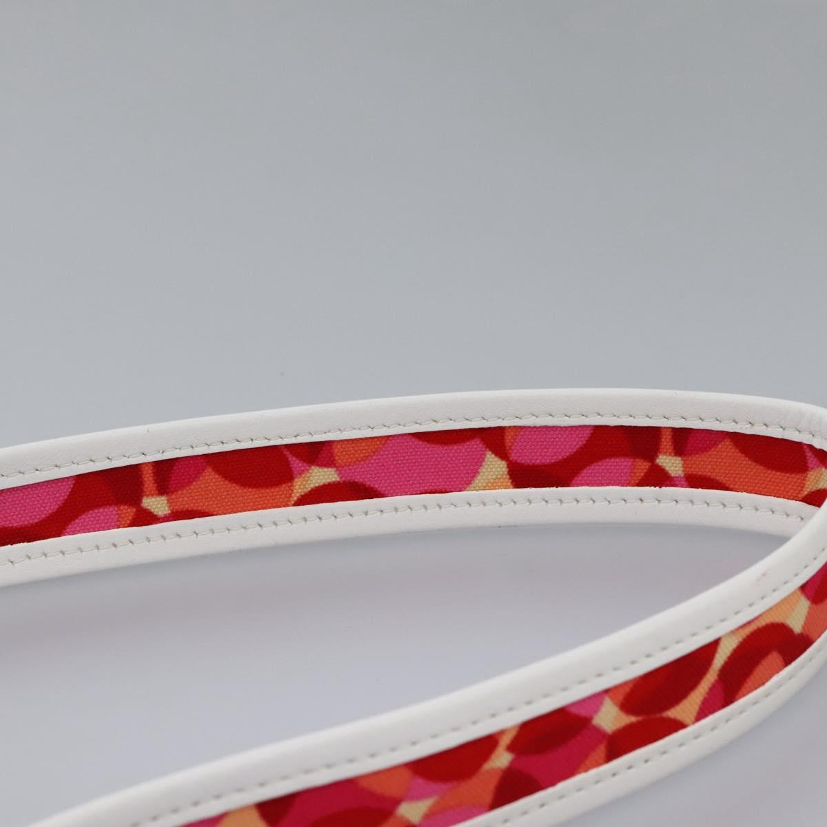 CELINE Shoulder Bag Canvas Pink Auth 112601