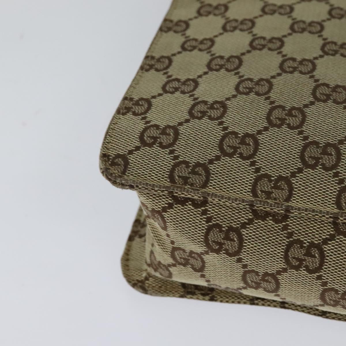 GUCCI GG Canvas Shoulder Bag Beige 120841 Auth 112651