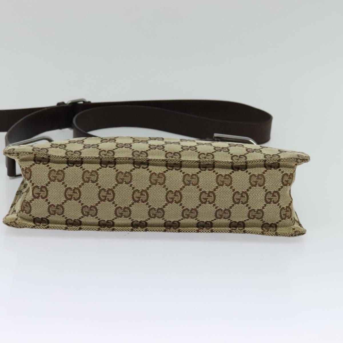 GUCCI GG Canvas Shoulder Bag Beige 120841 Auth 112651