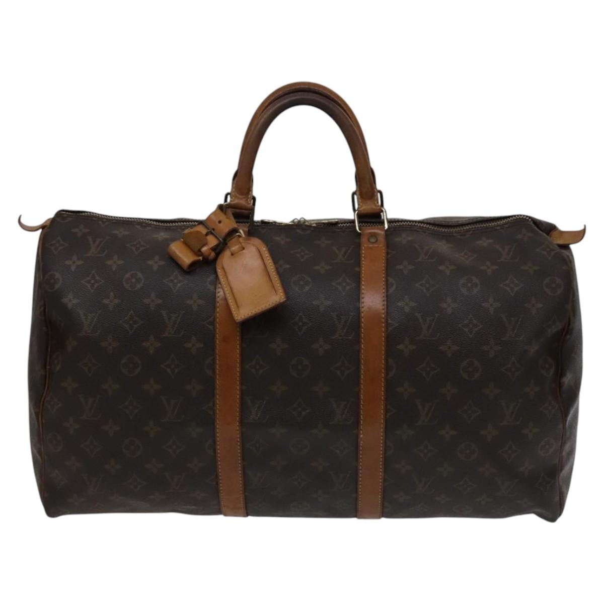 LOUIS VUITTON Monogram Keepall 50 Boston Bag M41426 LV Auth 112661