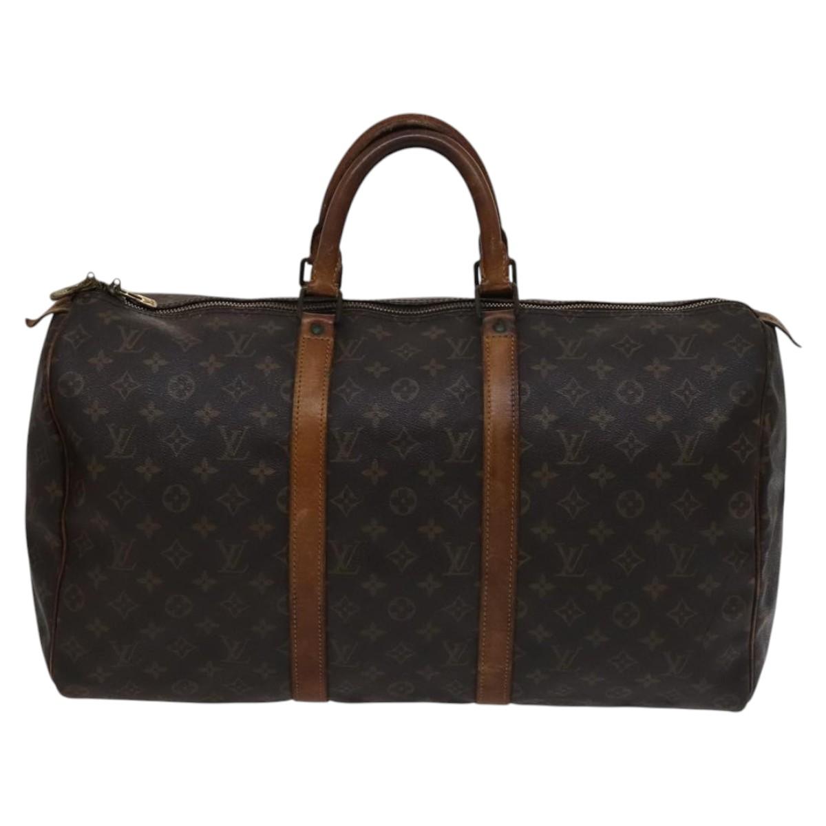 LOUIS VUITTON Monogram Keepall 50 Boston Bag M41426 LV Auth 112662