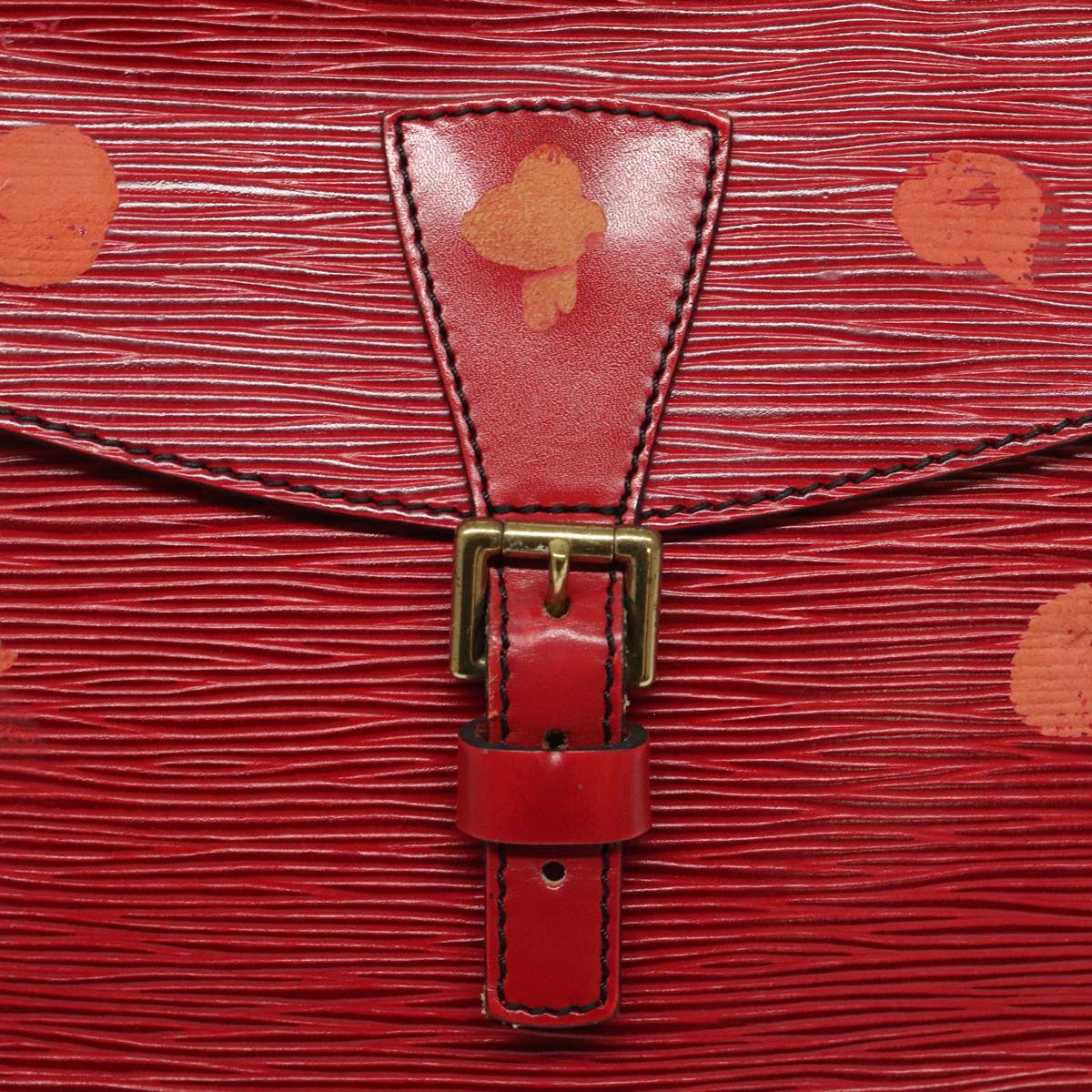 LOUIS VUITTON Epi Jeune Fille MM Shoulder Bag Red M52157 LV Auth 112739