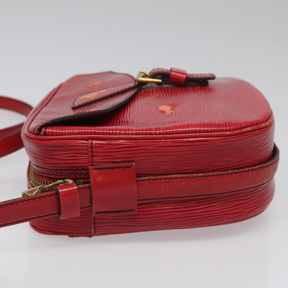 LOUIS VUITTON Epi Jeune Fille MM Shoulder Bag Red M52157 LV Auth 112739