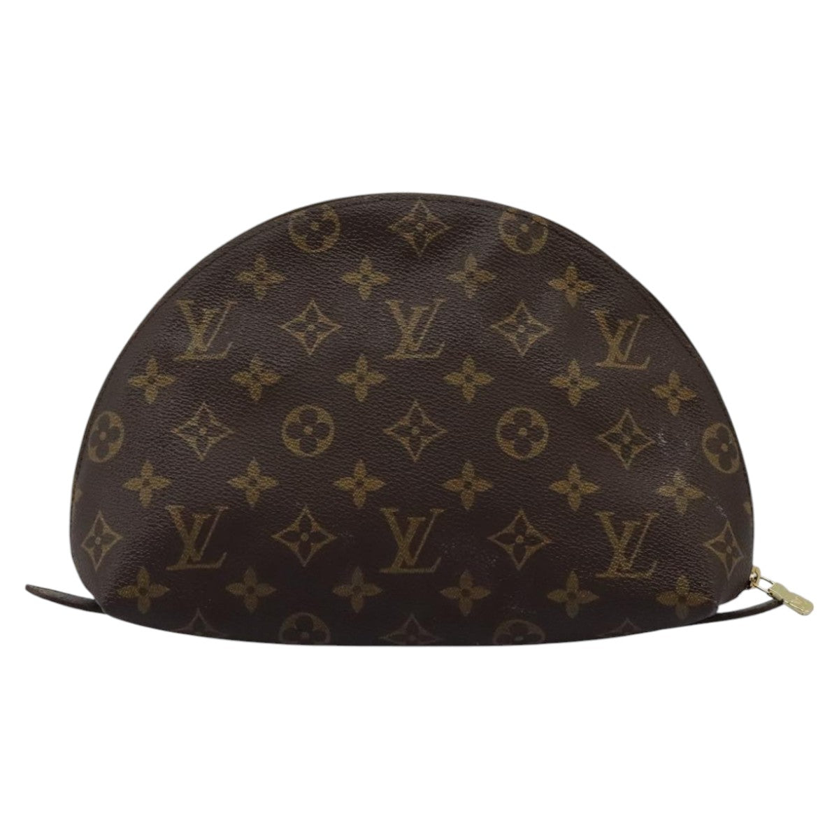 LOUIS VUITTON Monogram Trousse Demi Ronde Cosmetic Pouch M47520 LV Auth 112798