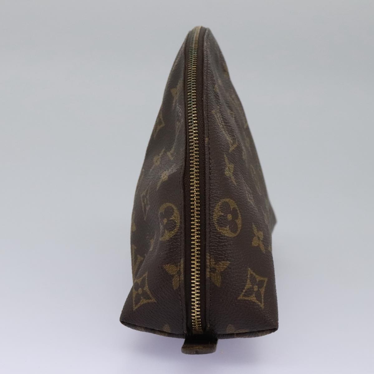 LOUIS VUITTON Monogram Trousse Demi Ronde Cosmetic Pouch M47520 LV Auth 112798