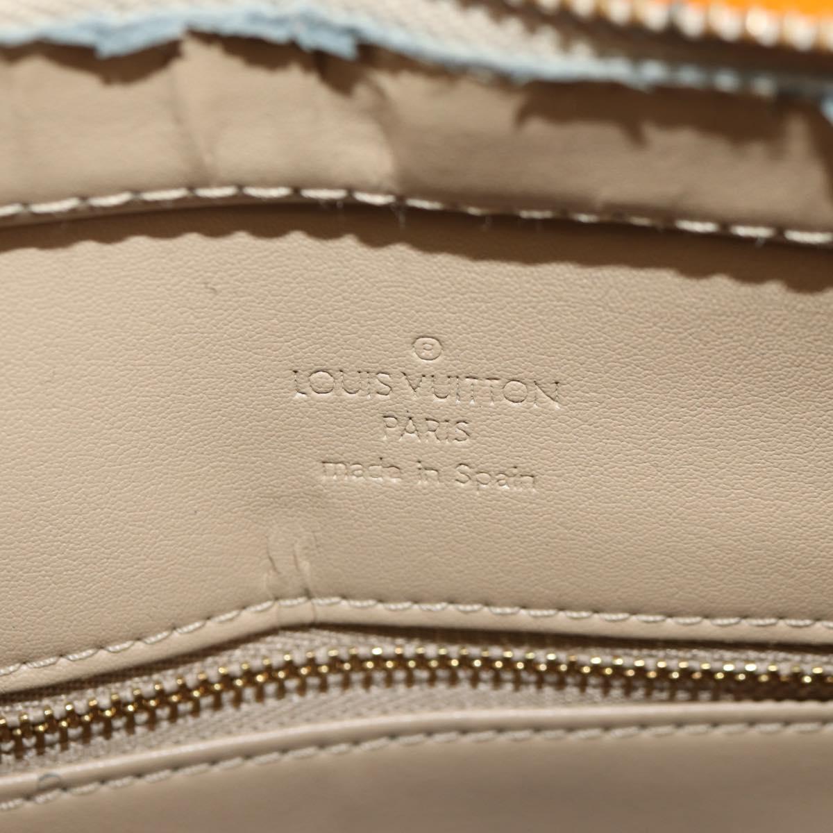LOUIS VUITTON Monogram Vernis Houston Hand Bag Beige M91004 LV Auth 112823