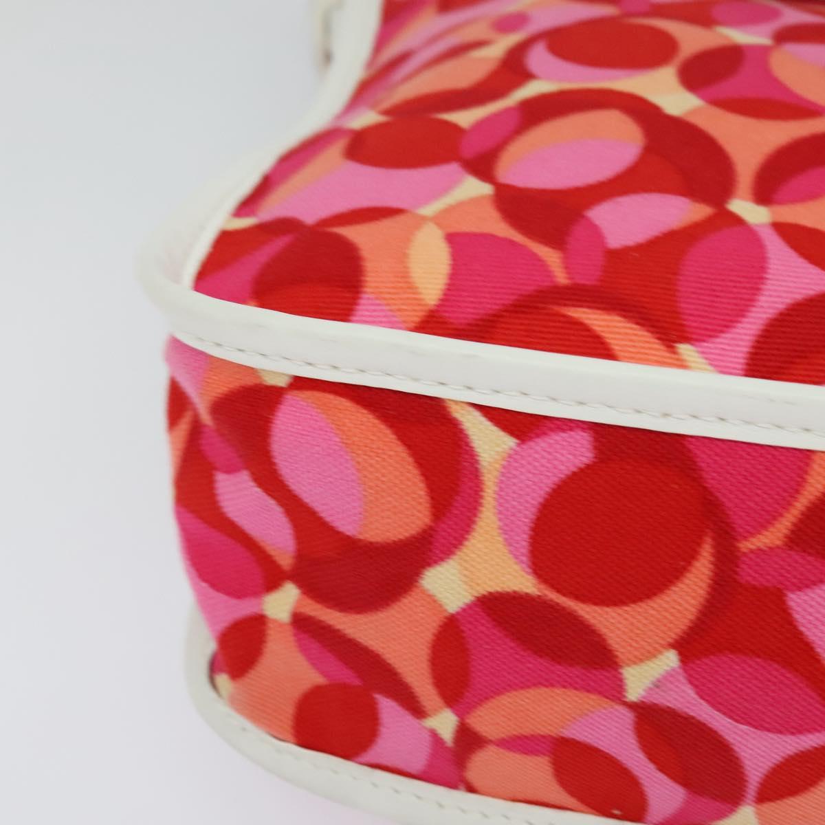 CELINE Shoulder Bag Canvas Red Auth 112849V