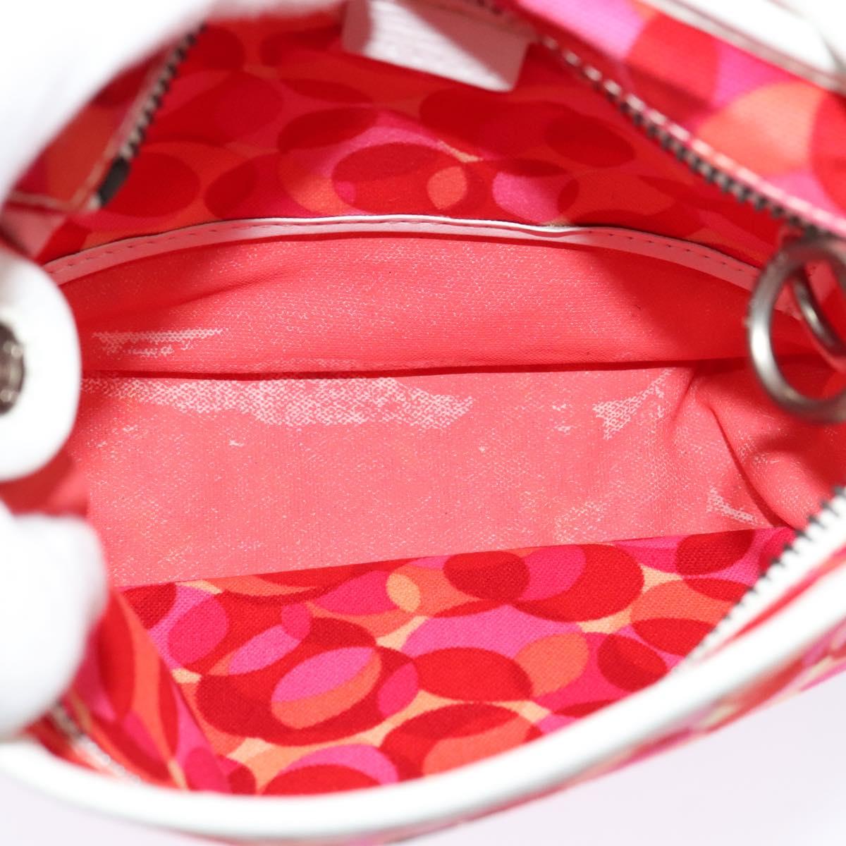 CELINE Shoulder Bag Canvas Red Auth 112849V