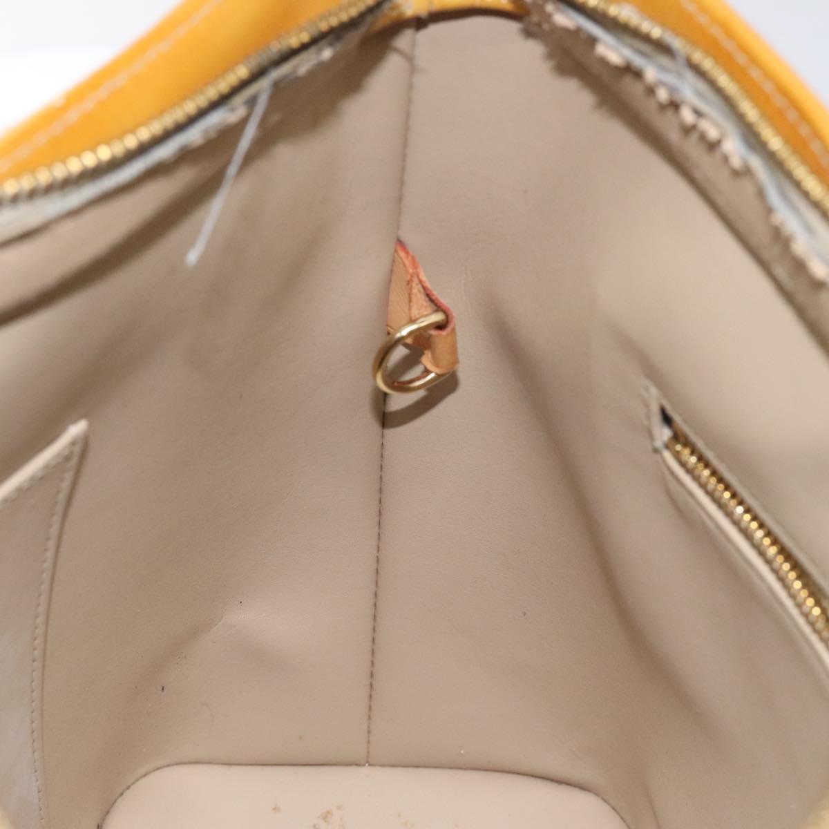 LOUIS VUITTON Monogram Vernis Houston Hand Bag Beige M91004 LV Auth 112869