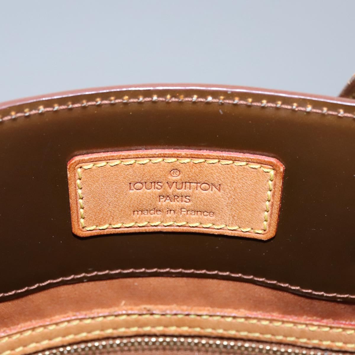LOUIS VUITTON Monogram Vernis Reade MM Hand Bag Bronze M91143 LV Auth 112870