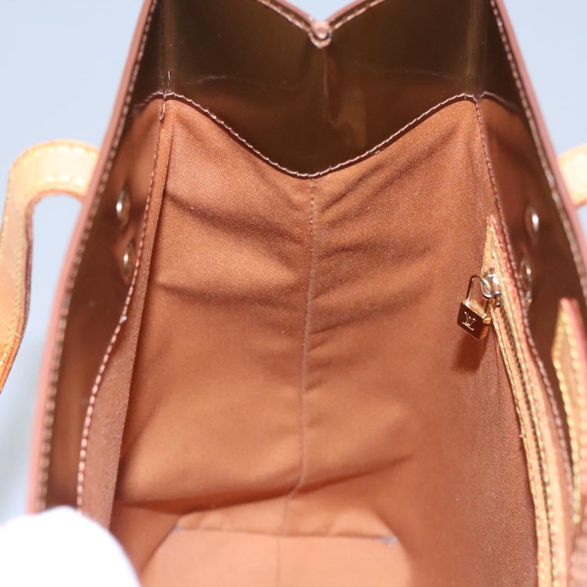 LOUIS VUITTON Monogram Vernis Reade MM Hand Bag Bronze M91143 LV Auth 112870