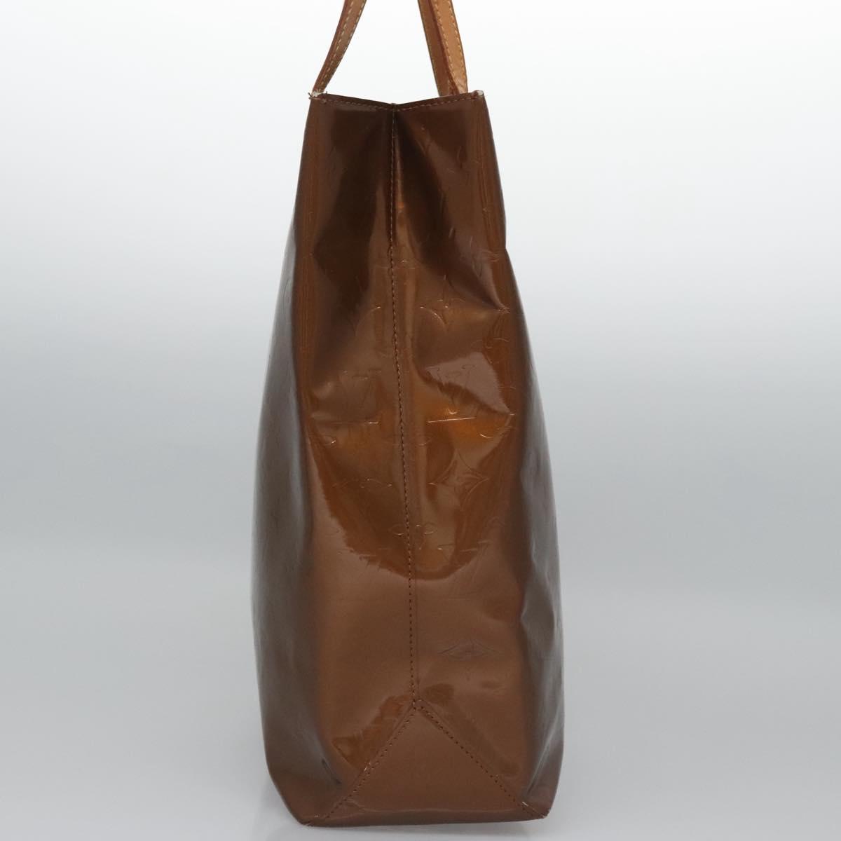LOUIS VUITTON Monogram Vernis Reade MM Hand Bag Bronze M91143 LV Auth 112870