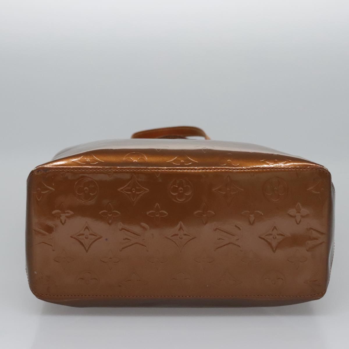 LOUIS VUITTON Monogram Vernis Reade MM Hand Bag Bronze M91143 LV Auth 112870