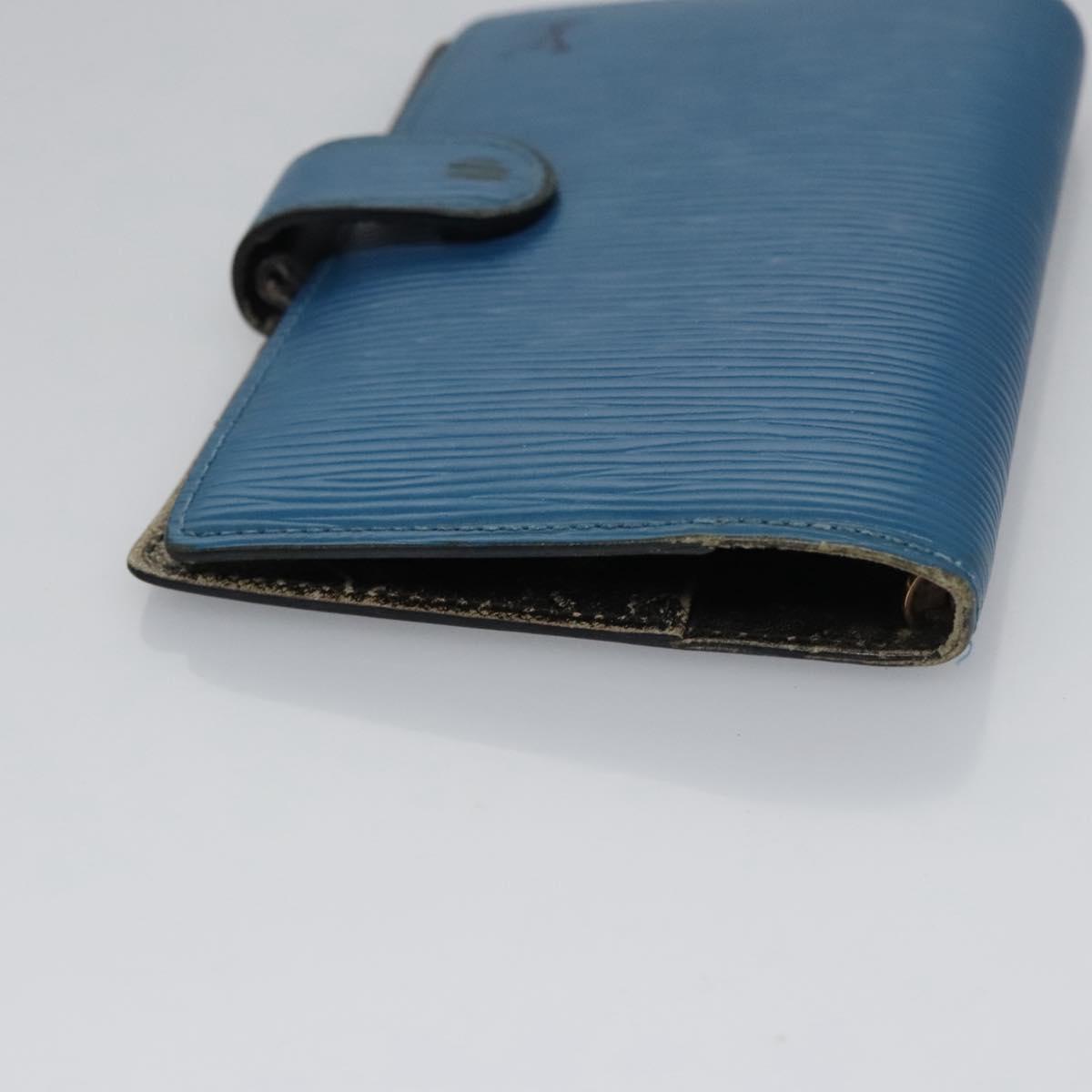 LOUIS VUITTON Epi Agenda PM Day Planner Cover Blue R20055 LV Auth 112872