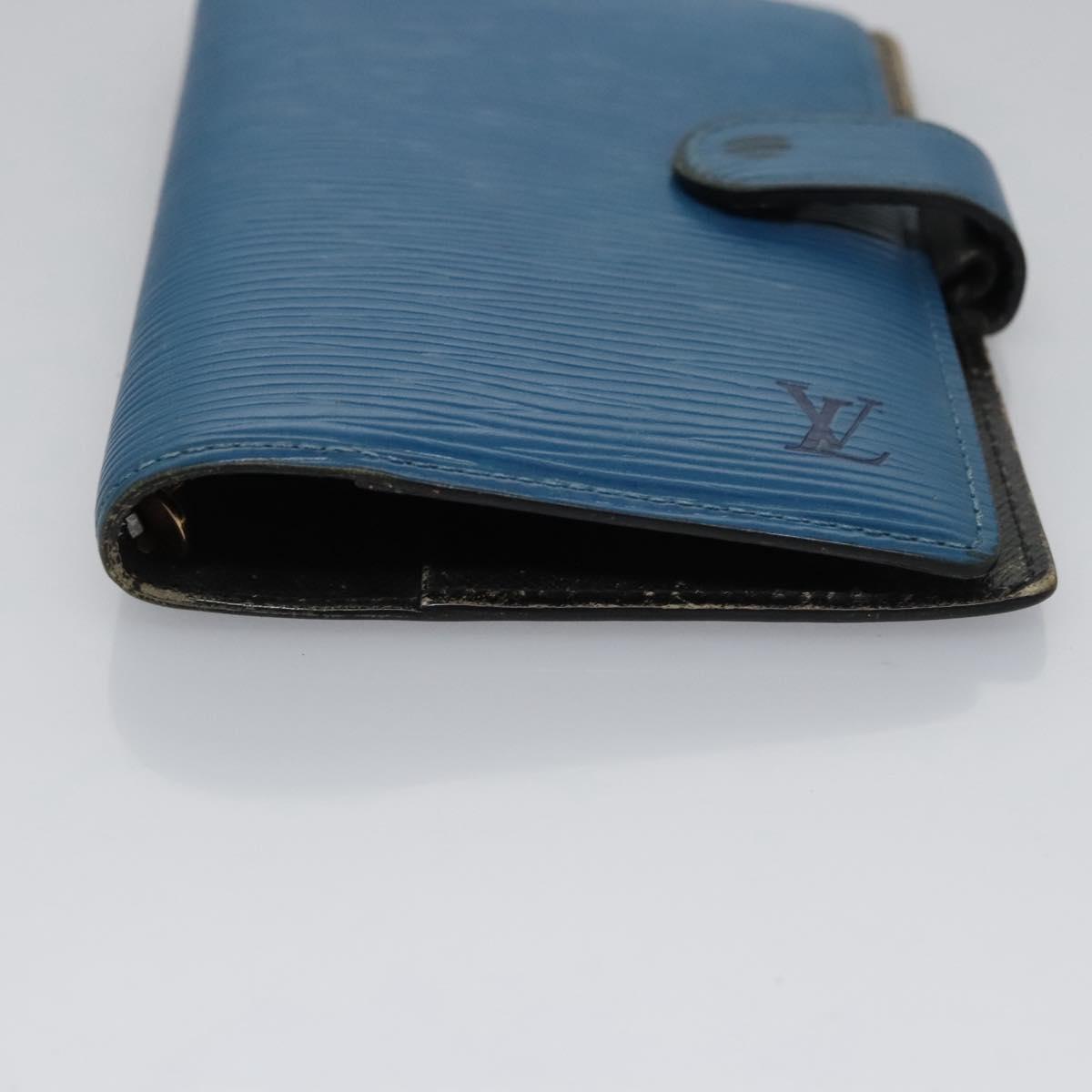 LOUIS VUITTON Epi Agenda PM Day Planner Cover Blue R20055 LV Auth 112872