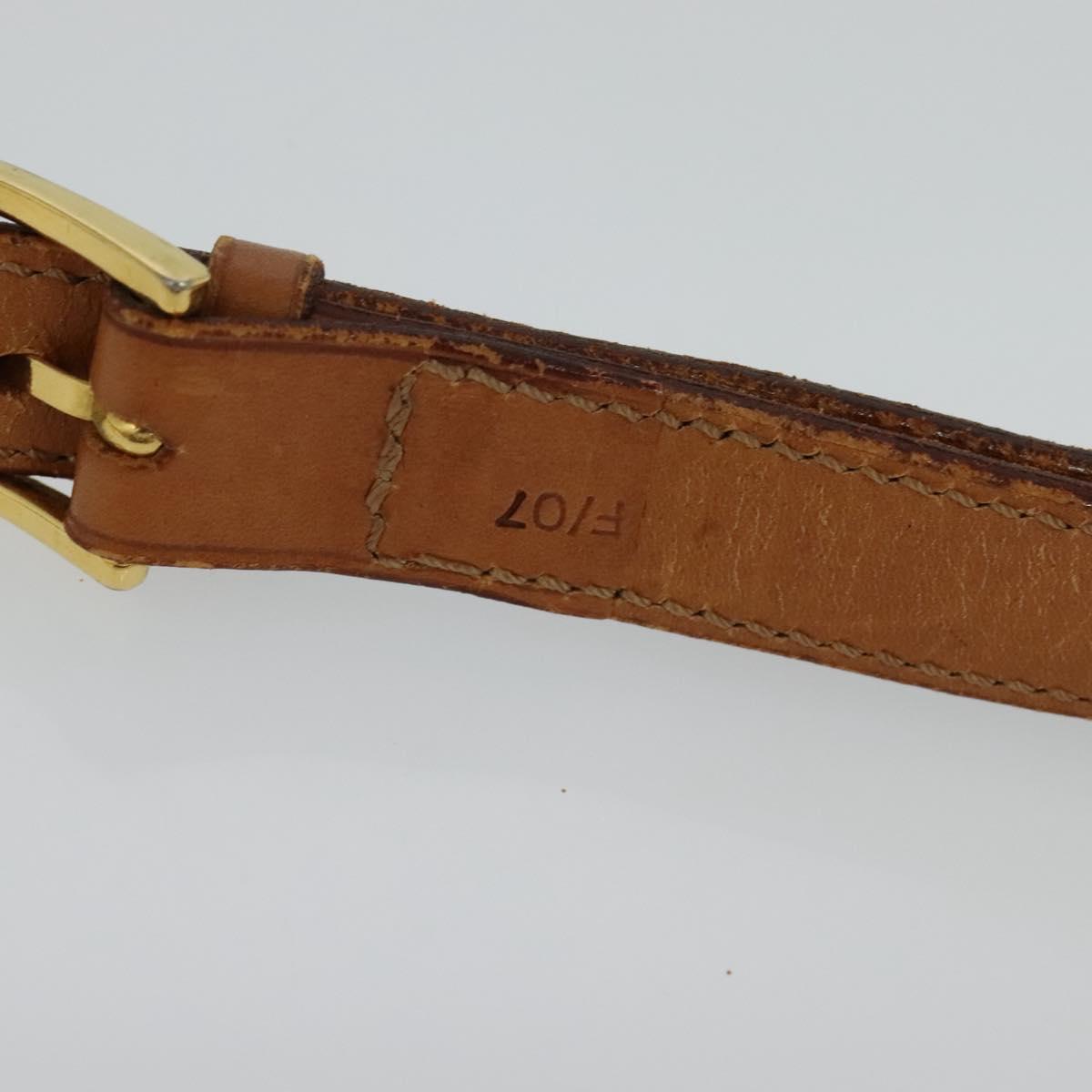 CELINE Macadam Canvas Shoulder Bag PVC Leather Brown Gold Auth 112874