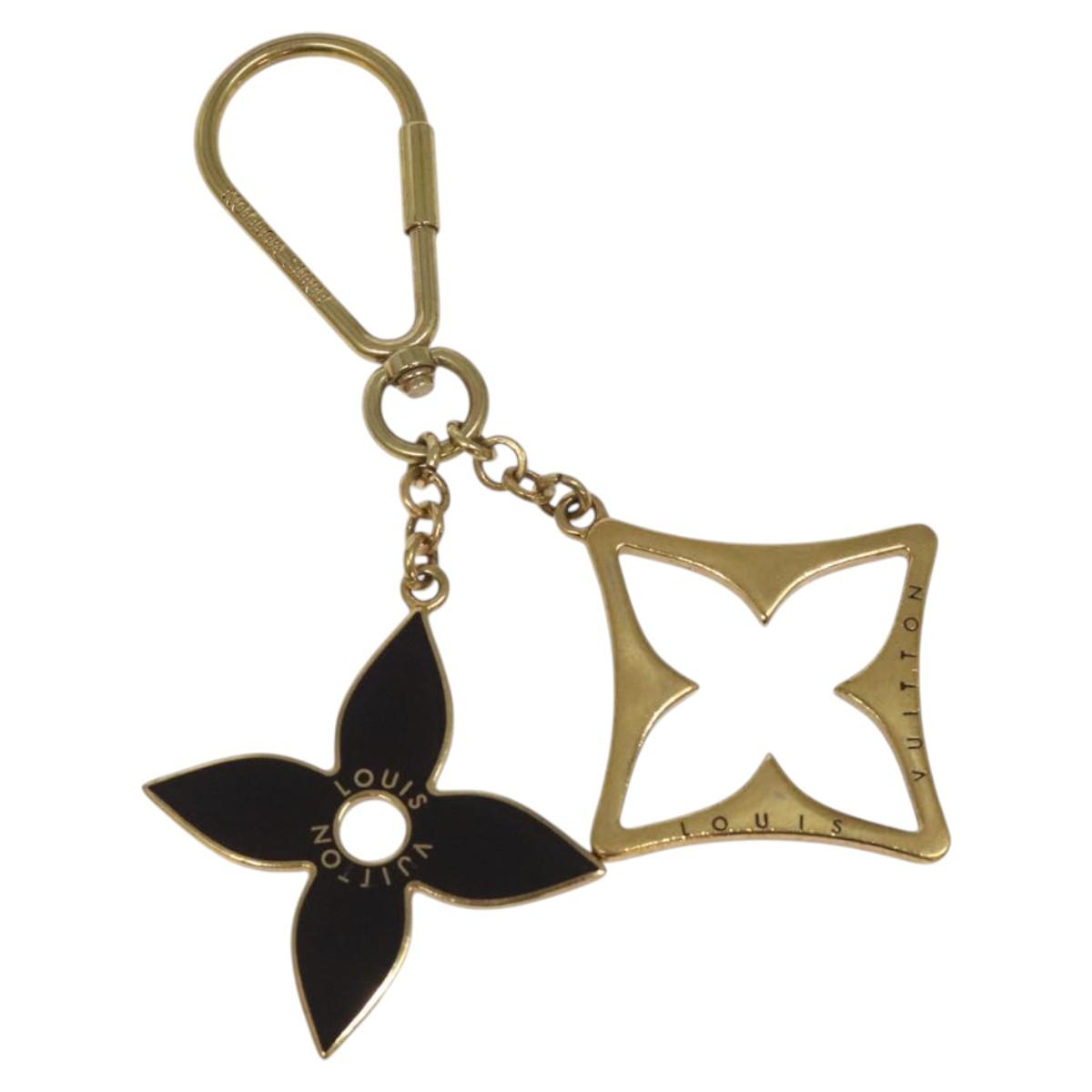 LOUIS VUITTON Porte Cles Puzzle Charm metal Gold M65218 LV Auth 112880