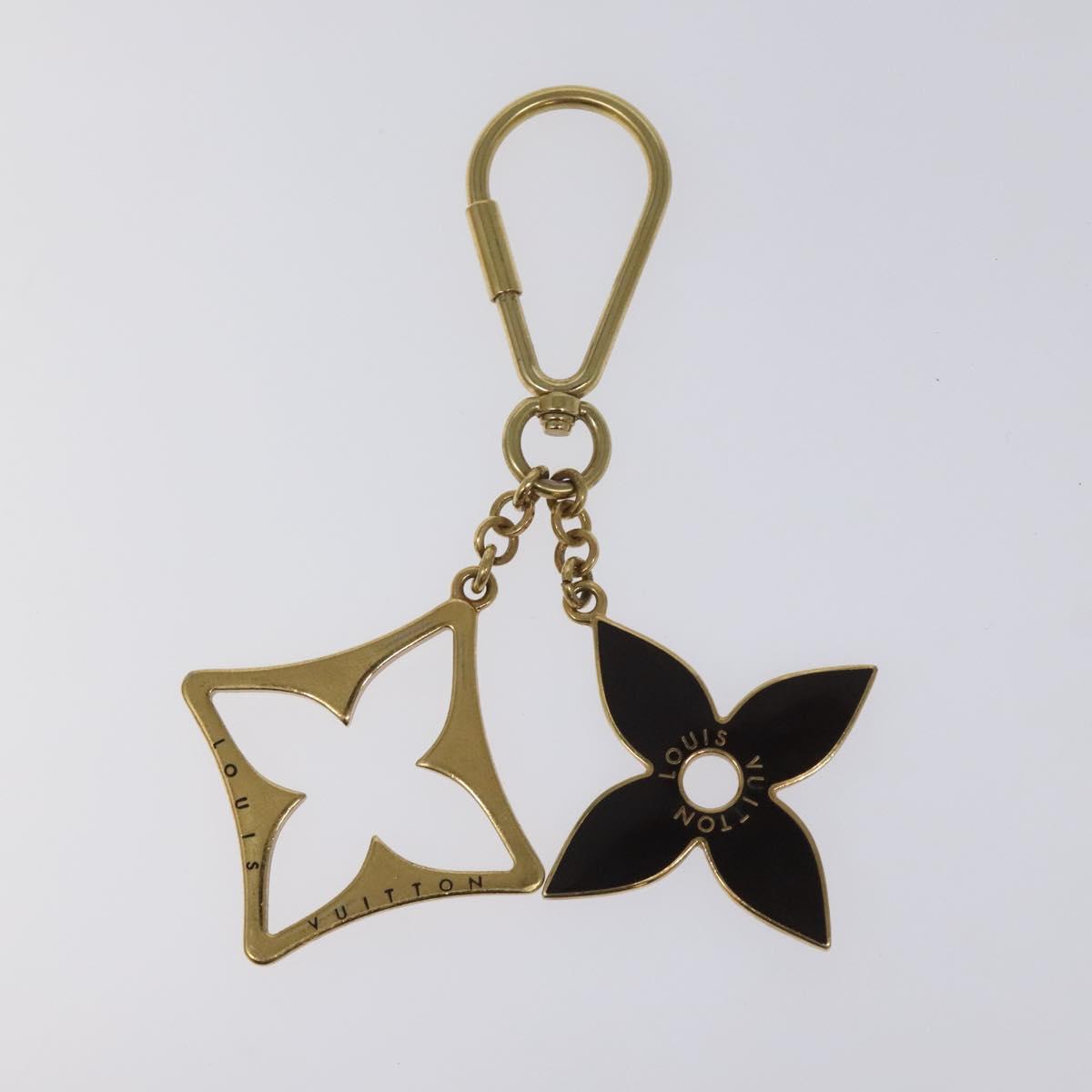 LOUIS VUITTON Porte Cles Puzzle Charm metal Gold M65218 LV Auth 112880