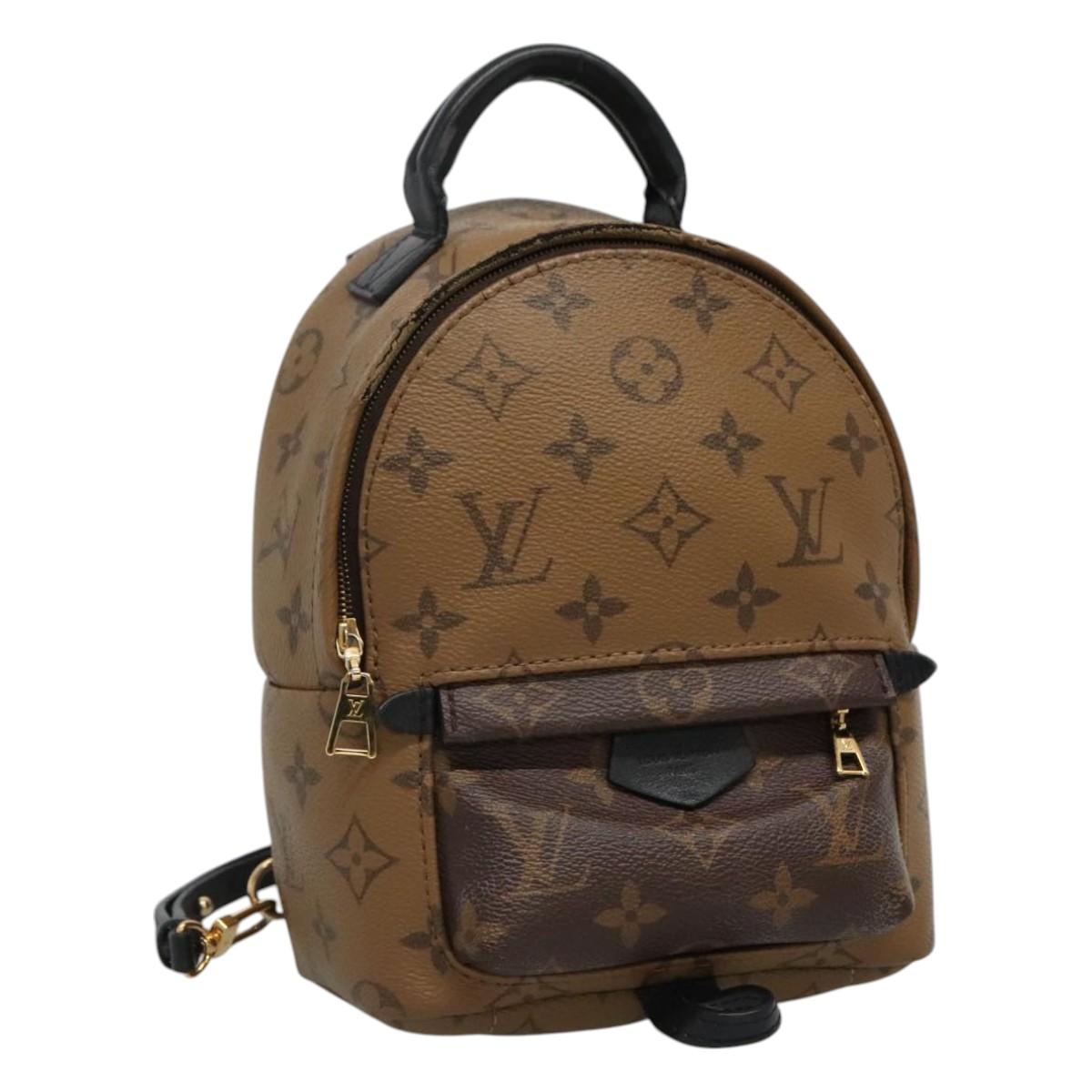LOUIS VUITTON Monogram Reverse Palm Springs Mini Backpack M42411 LV Auth 112894