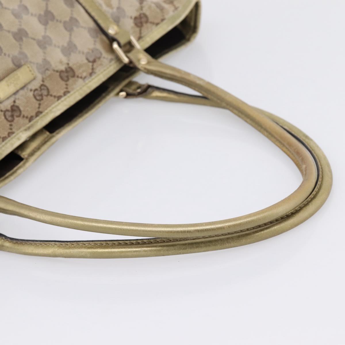 GUCCI GG Crystal Shoulder Bag Beige 197953 Auth 112921