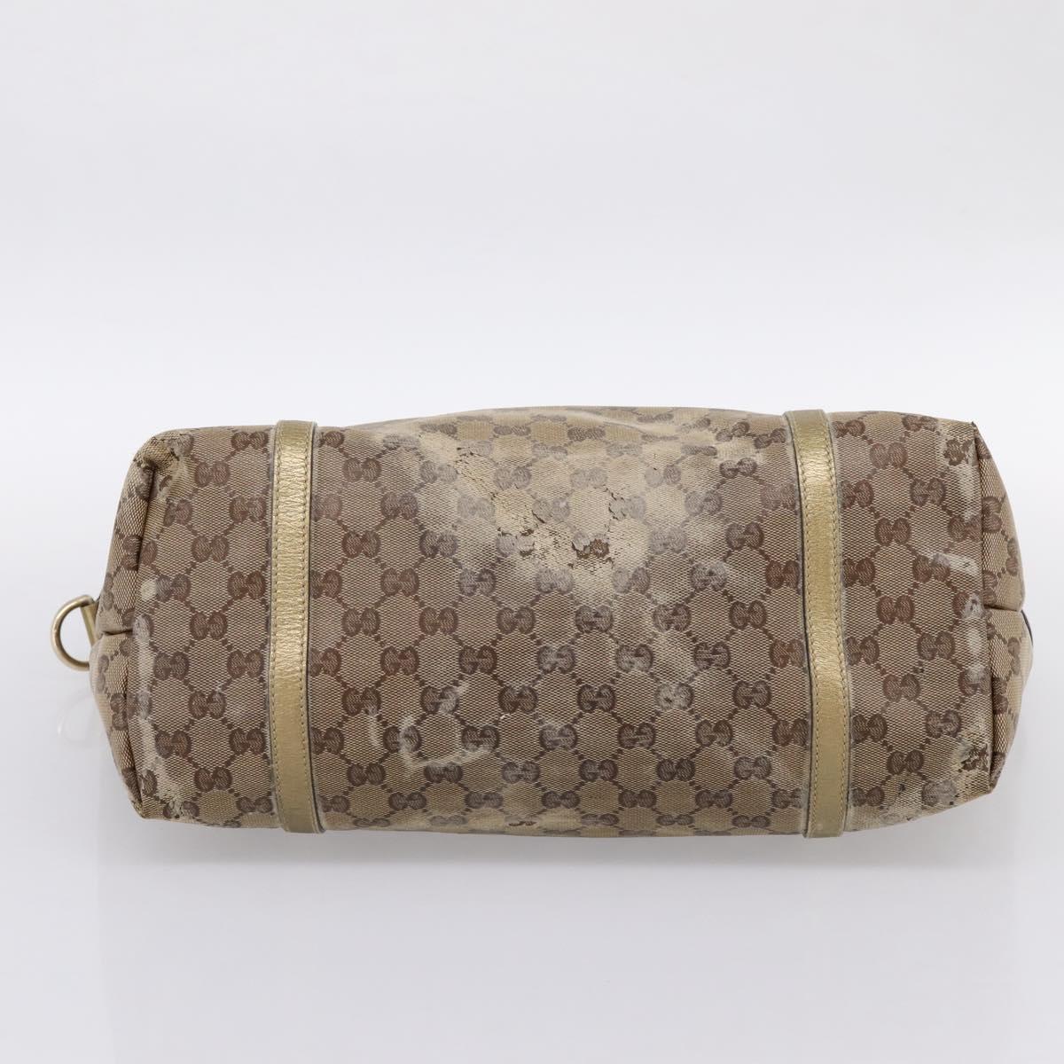 GUCCI GG Crystal Shoulder Bag Beige 197953 Auth 112921