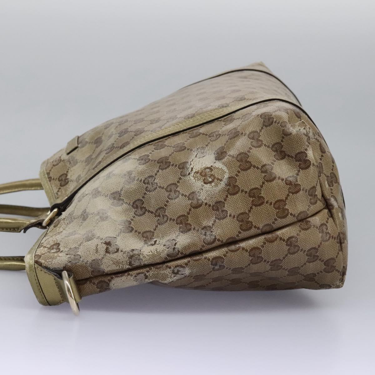 GUCCI GG Crystal Shoulder Bag Beige 197953 Auth 112921