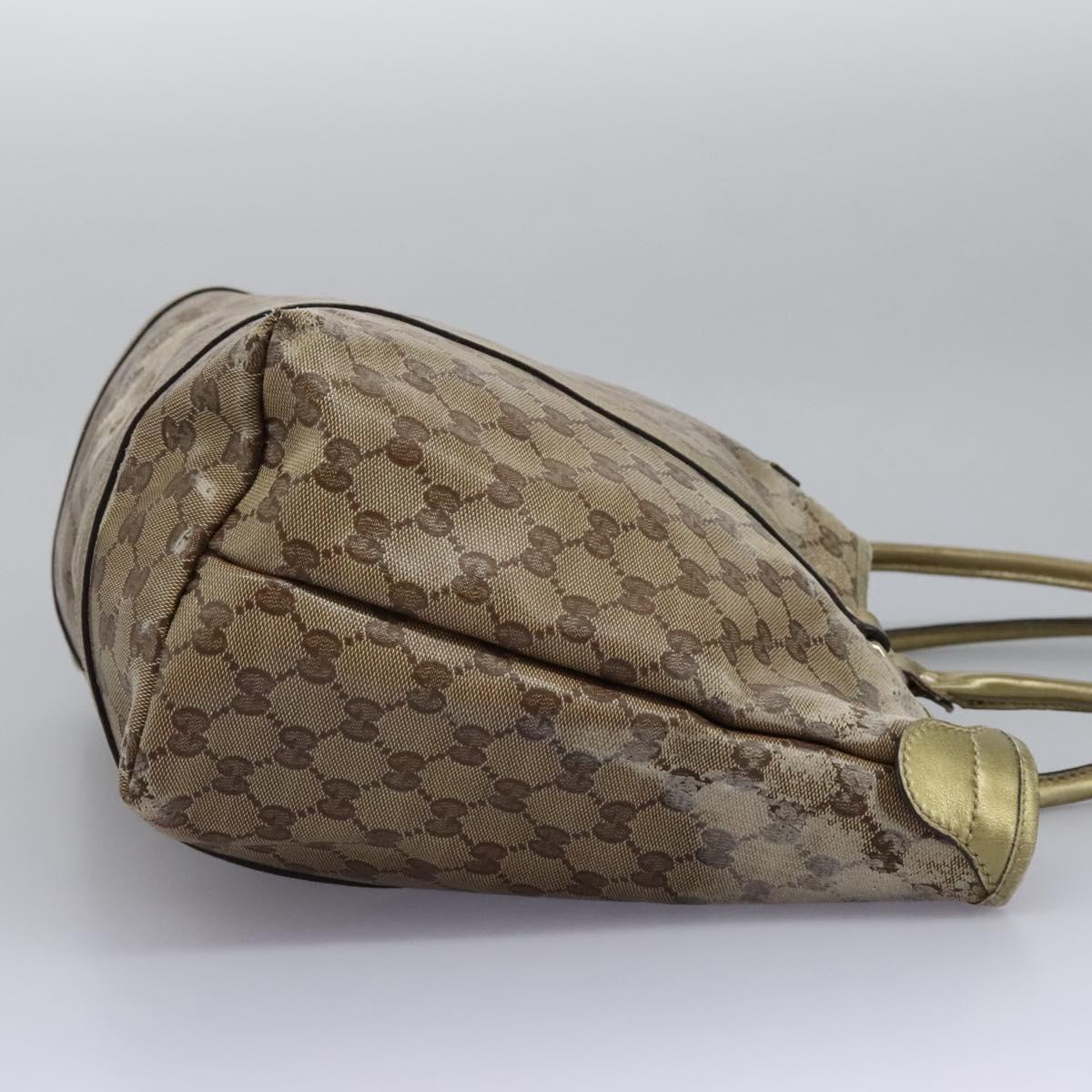GUCCI GG Crystal Shoulder Bag Beige 197953 Auth 112921