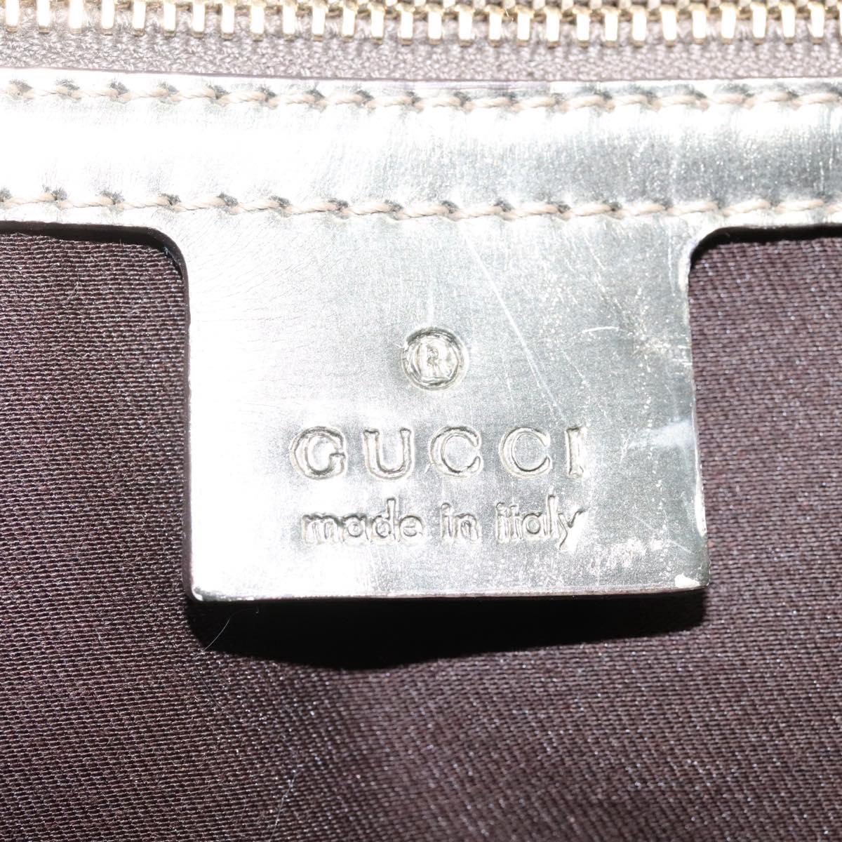 GUCCI Bamboo GG Canvas Hand Bag 2way Beige Auth 112922