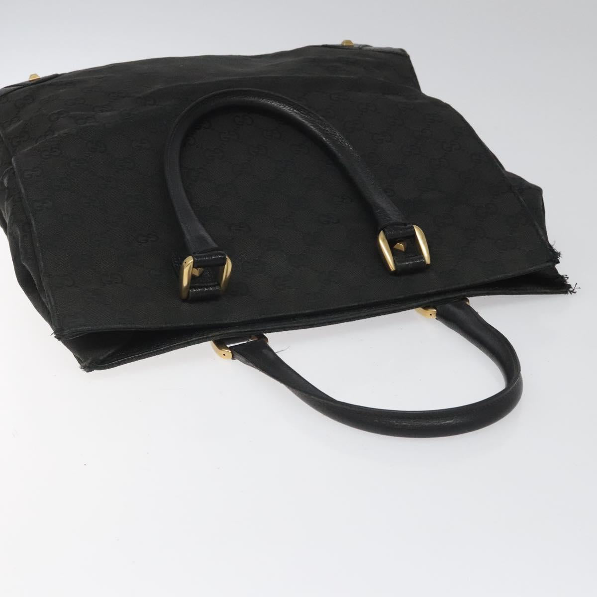 GUCCI GG Canvas Tote Bag Black 120898 Auth 112927