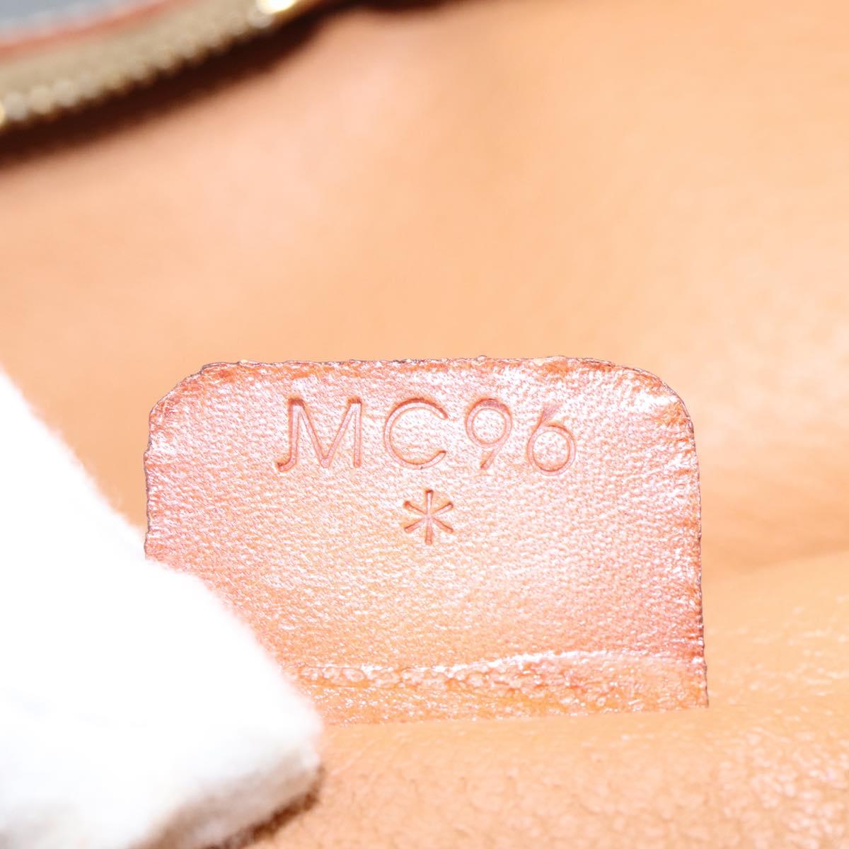 CELINE Macadam Canvas Vanity Hand Bag PVC Leather 2way Brown Auth 112929