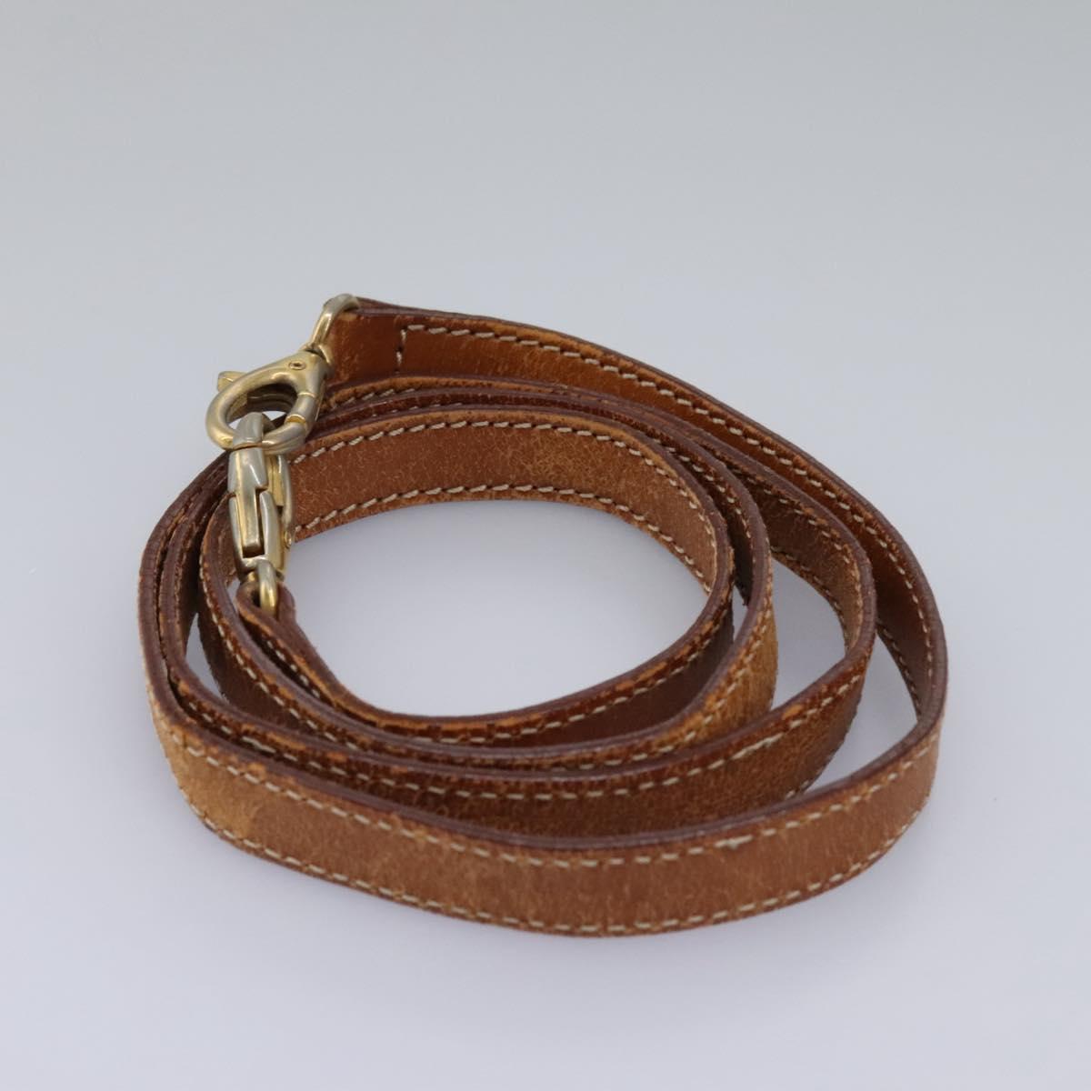 CELINE Macadam Canvas Vanity Hand Bag PVC Leather 2way Brown Auth 112929