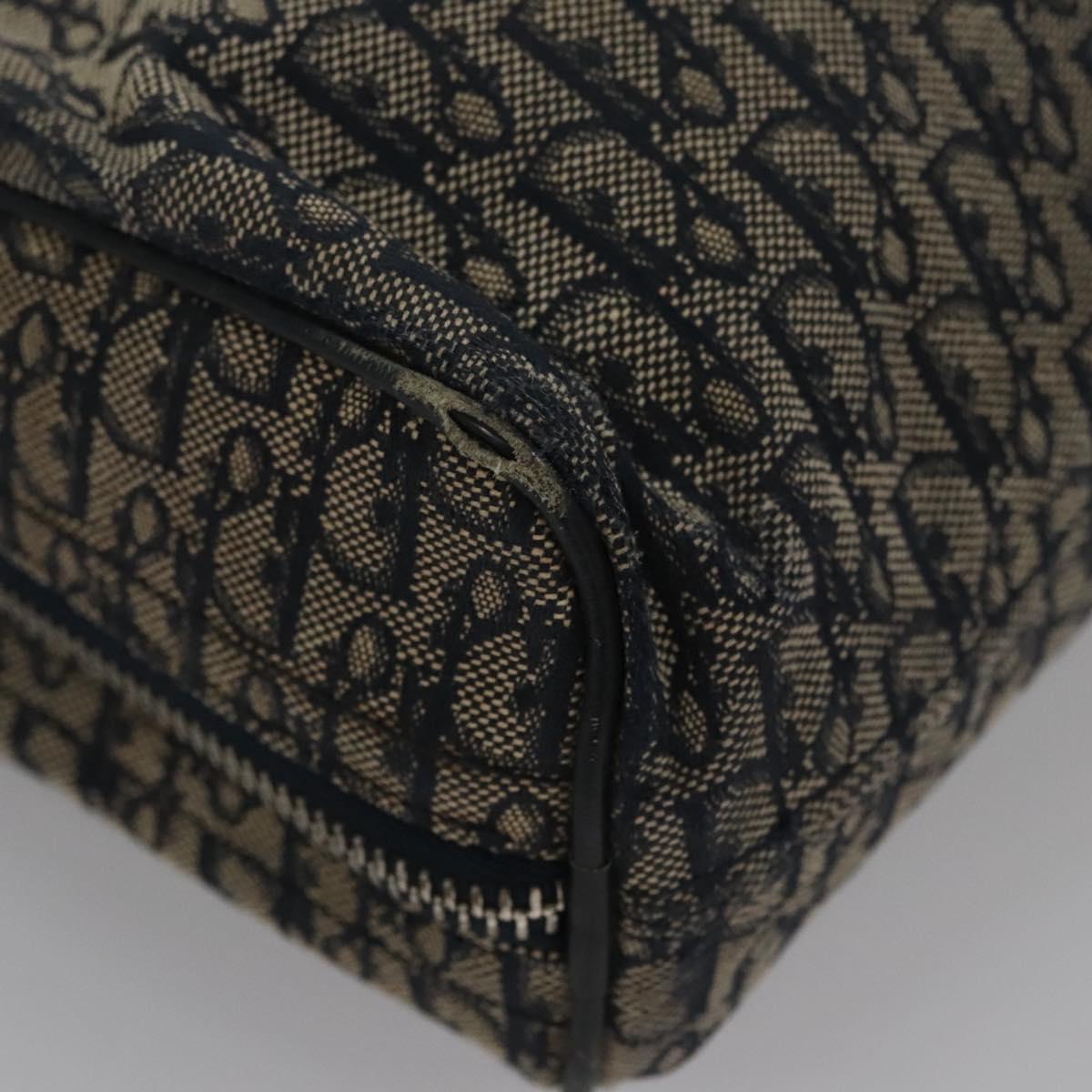 Christian Dior Trotter Canvas Hand Bag Navy Auth 112936